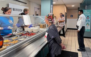 Nurse at cafeteria