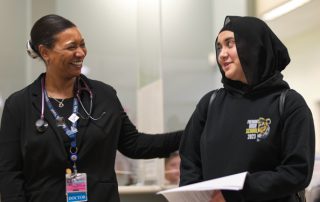 Doctor counseling patient